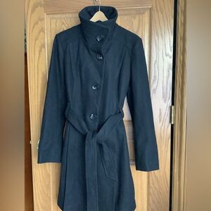 Worthington wool blend black coat Small